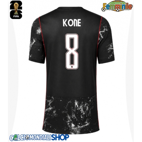 Maglie da calcio Canada Ismael Kone #8 Seconda Maglia Femminile Mondiali 2026  Manica Corta